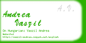 andrea vaszil business card